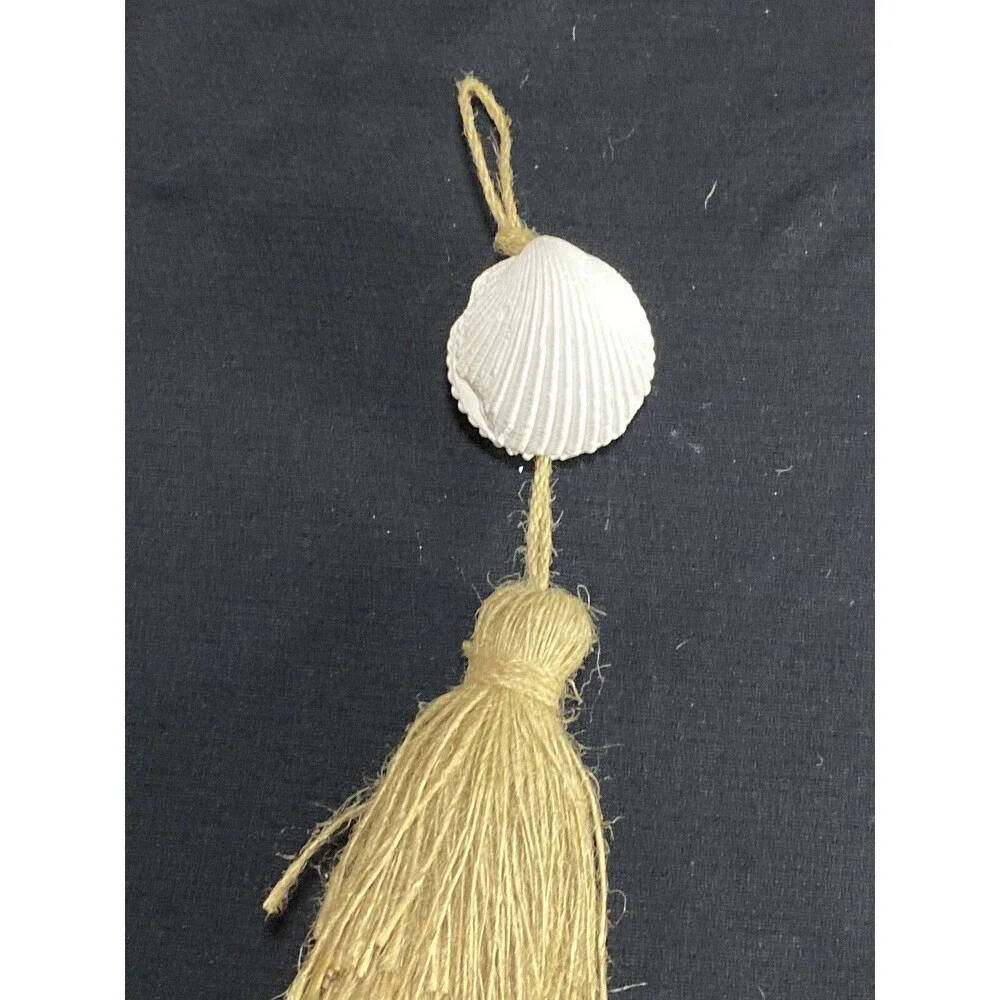 Real Sea Shell W/ Rope Tassel Christmas ornament Nautical Beach Theme